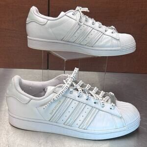 Adidas Trefoil Women's Superstar Sneaker Queen Shoes FV3392 Size 9.5 White Pearl